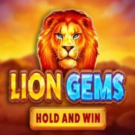 Lion Gems Hold and Win logo by Playson at Whamoo Casino