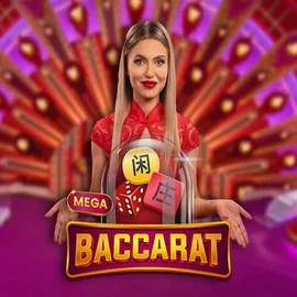 Mega Baccarat casino game by Pragmatic Play – featured logo at Whamoo Casino
