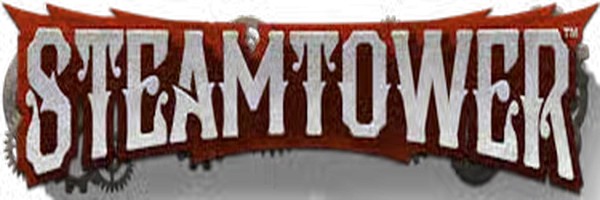 Steam Tower Slot online game logo by NetEnt on whamooo.com